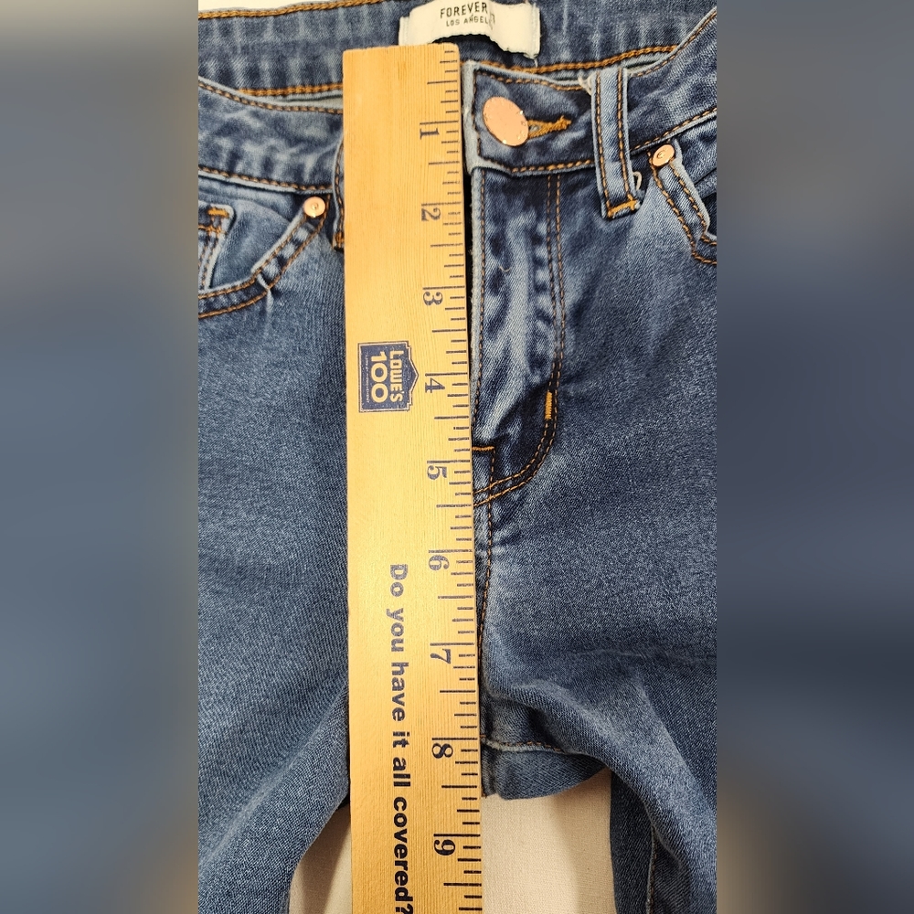 FOREVER 21 WOMEN'S CROP JEGGINGS SIZE 24, BLUE - Picture 11 of 13